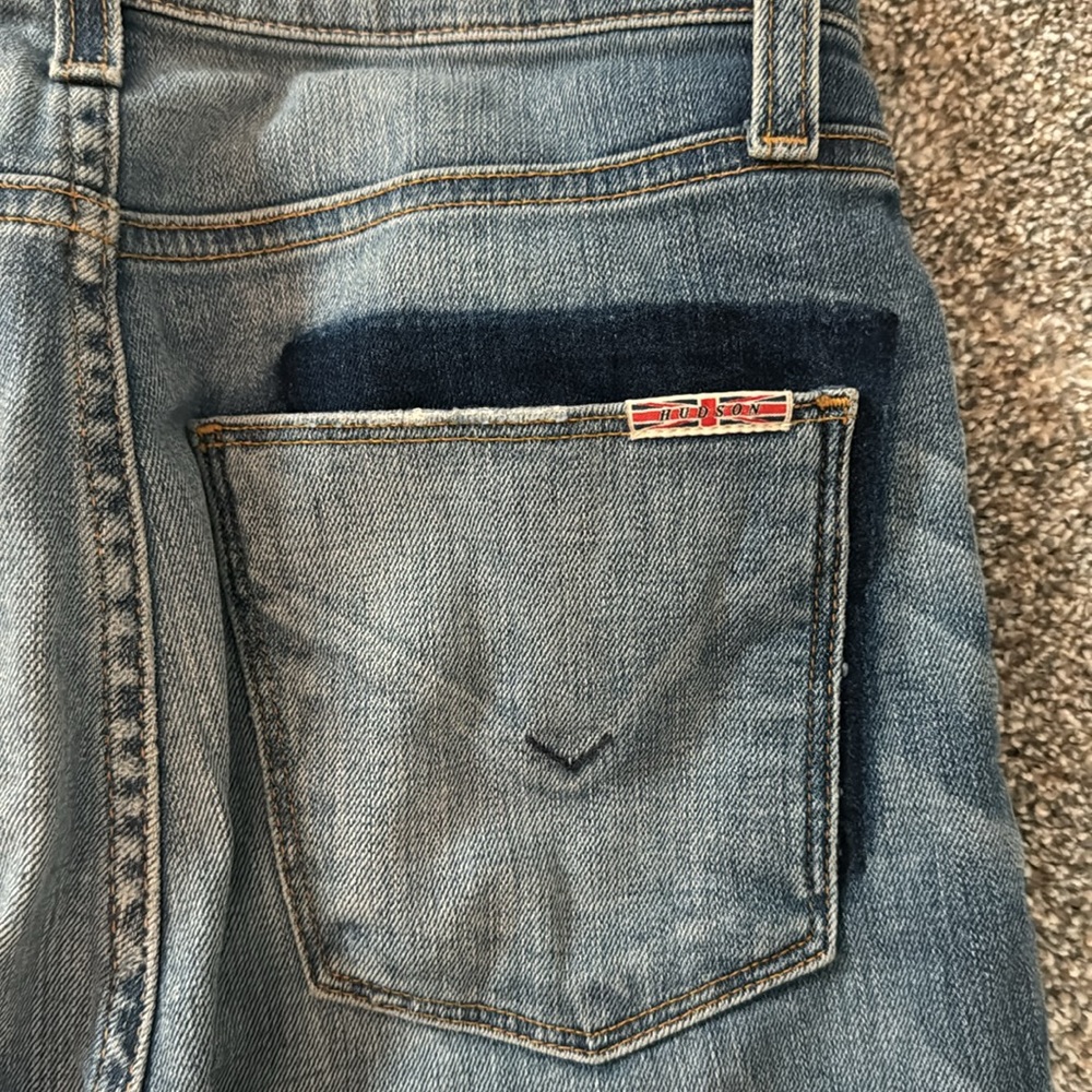 Hudson Distressed High Rise Jeans - Picture 3 of 5